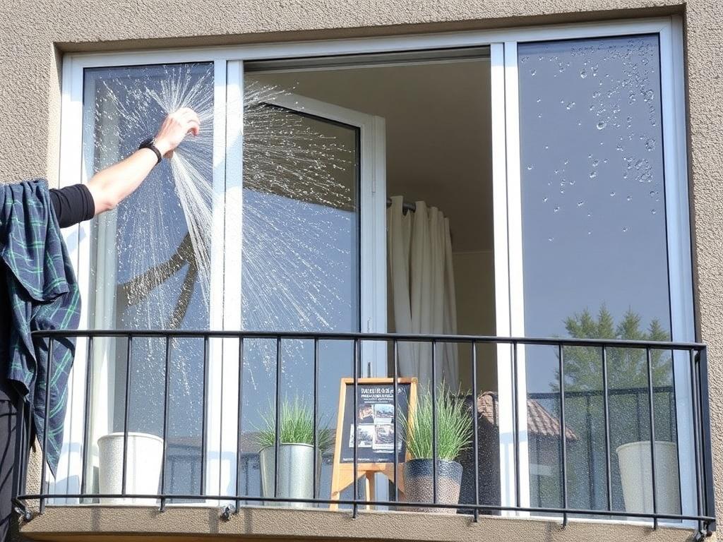 Мойка балконного остекления с двух сторон. Экономика вопроса: сколько времени и денег потребуется