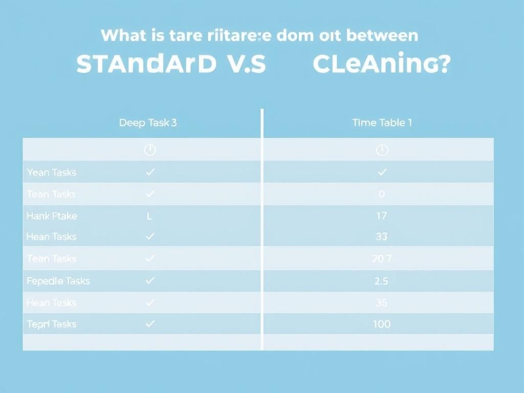 В чем разница между стандартной и генеральной уборкой. Сравнение по задачам и времени: таблица